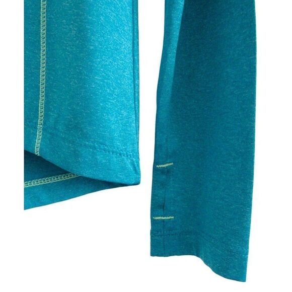 New Avia Estilo Turquoise Blue Long Sleeve Thumbholes Athletic Pullover Top S - Picture 2 of 6